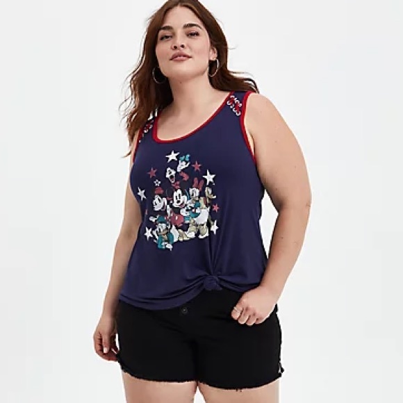 torrid Tops - BNWT TORRID DISNEY MICKEY & FRIENDS LACE-UP TANK